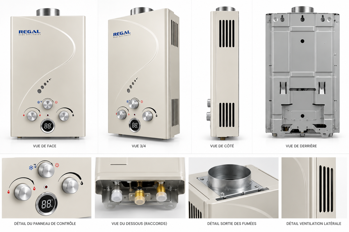 Chauffe-eau instantané à gaz Regal CEG611R 6L