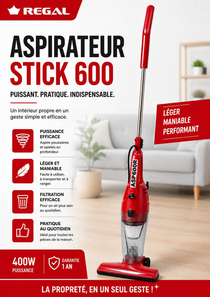 Aspirateur REGAL Stick 600 - 400W